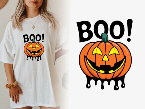 Boo Text Laughing Pumpkin: Your Spooky Season Design Asset