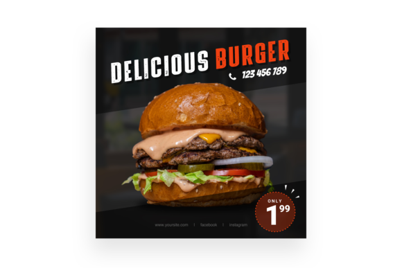 Creating Mouth-Watering Food Content: The Delicious Burger Template